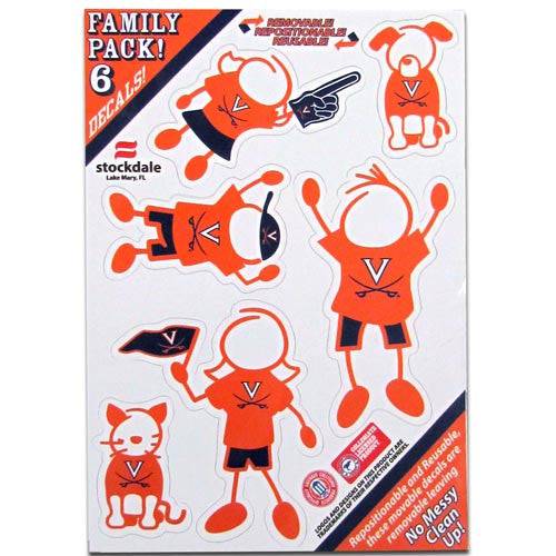 Virginia Cavaliers Family Decal Set Small (SSKG) - 757 Sports Collectibles