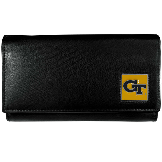 Georgia Tech Yellow Jackets Leather Women's Wallet (SSKG) - 757 Sports Collectibles