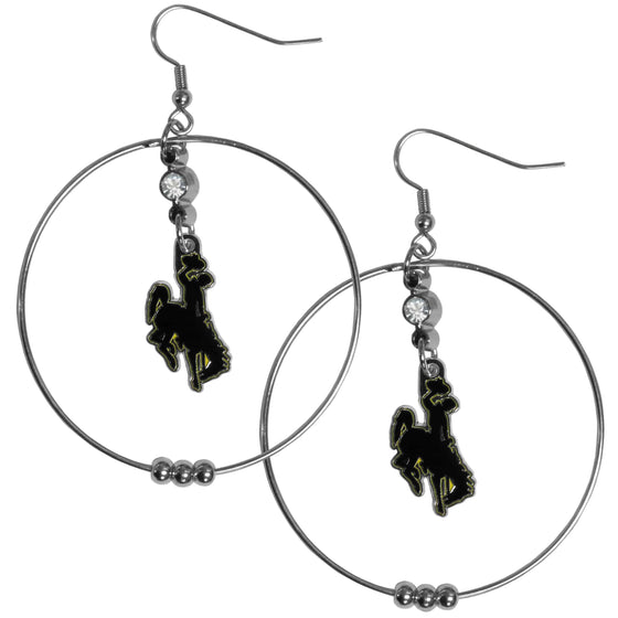 Wyoming Cowboy 2 Inch Hoop Earrings (SSKG) - 757 Sports Collectibles