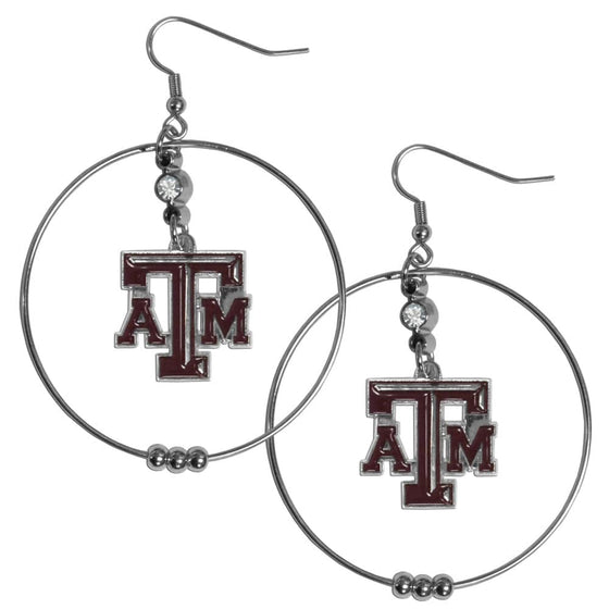 Texas A & M Aggies 2 Inch Hoop Earrings (SSKG) - 757 Sports Collectibles