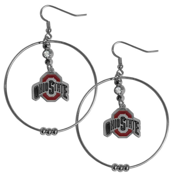 Ohio St. Buckeyes 2 Inch Hoop Earrings (SSKG) - 757 Sports Collectibles