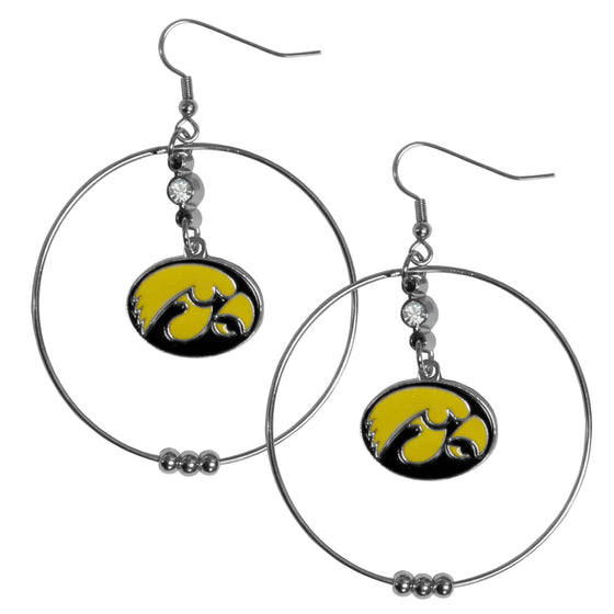 Iowa Hawkeyes 2 Inch Hoop Earrings (SSKG) - 757 Sports Collectibles