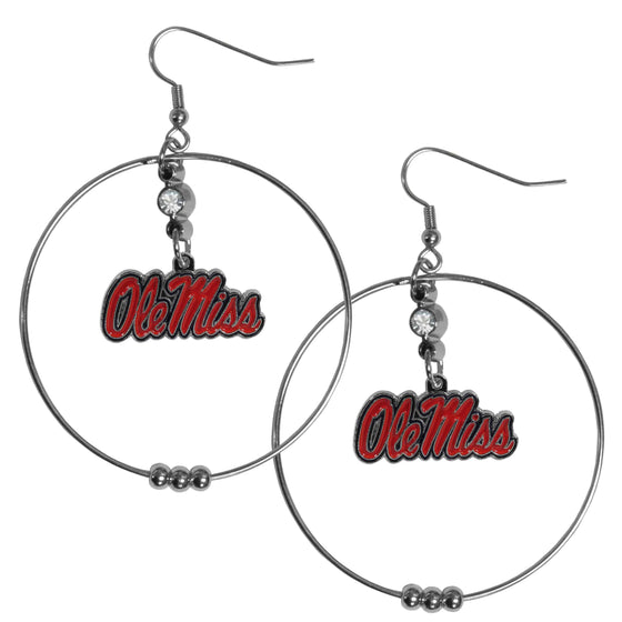 Mississippi Rebels 2 Inch Hoop Earrings (SSKG) - 757 Sports Collectibles