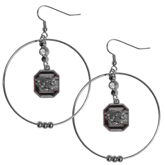 S. Carolina Gamecocks 2 Inch Hoop Earrings (SSKG) - 757 Sports Collectibles