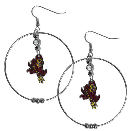 Arizona St. Sun Devils 2 Inch Hoop Earrings (SSKG) - 757 Sports Collectibles