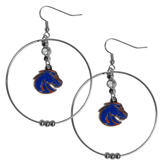 Boise St. Broncos 2 Inch Hoop Earrings (SSKG) - 757 Sports Collectibles