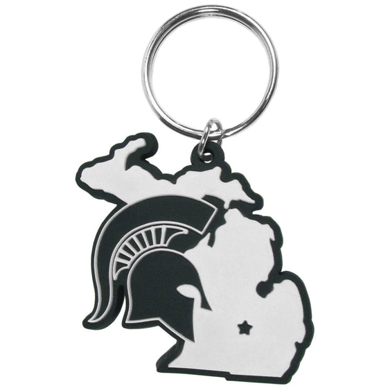 Michigan St. Spartans Home State Flexi Key Chain (SSKG) - 757 Sports Collectibles