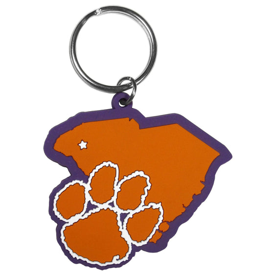 Clemson Tigers Home State Flexi Key Chain - 757 Sports Collectibles
