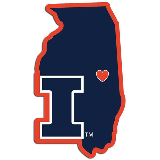 Illinois Fighting Illini Home State Decal (SSKG) - 757 Sports Collectibles