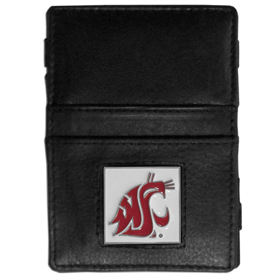 Washington St. Cougars Leather Jacob's Ladder Wallet (SSKG) - 757 Sports Collectibles