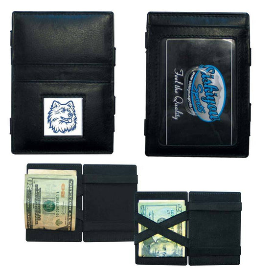 UCONN Huskies Leather Jacob's Ladder Wallet (SSKG) - 757 Sports Collectibles