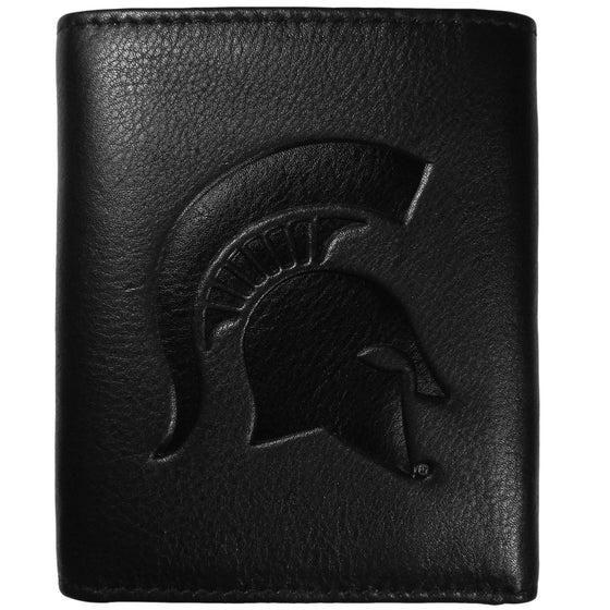 Michigan St. Spartans Embossed Leather Tri-fold Wallet (SSKG) - 757 Sports Collectibles