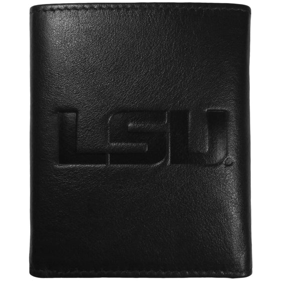 LSU Tigers Embossed Leather Tri-fold Wallet (SSKG) - 757 Sports Collectibles