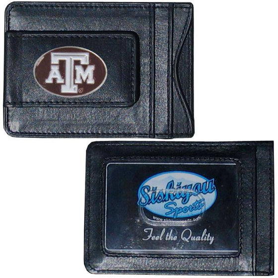 Texas A & M Aggies Leather Cash & Cardholder (SSKG) - 757 Sports Collectibles