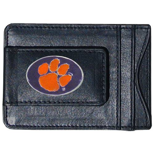 Clemson Tigers Leather Cash & Cardholder (SSKG) - 757 Sports Collectibles