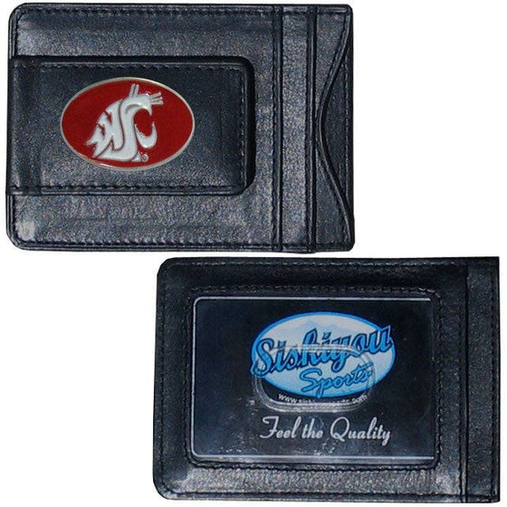 Washington St. Cougars Leather Cash & Cardholder (SSKG) - 757 Sports Collectibles