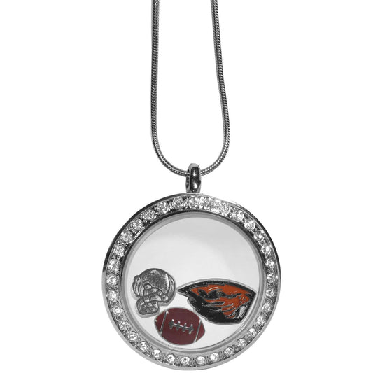 Oregon St. Beavers Locket Necklace (SSKG) - 757 Sports Collectibles