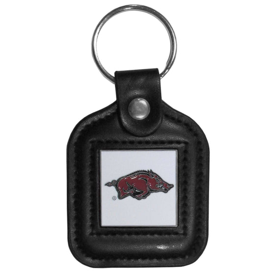Arkansas Razorbacks Square Leatherette Key Chain (SSKG) - 757 Sports Collectibles