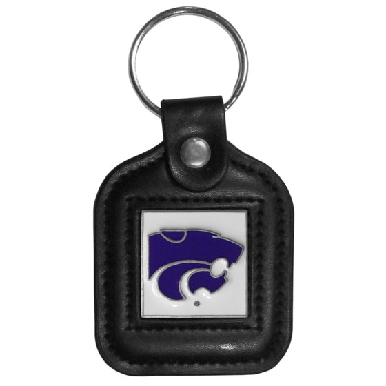 Kansas St. Wildcats Square Leatherette Key Chain (SSKG) - 757 Sports Collectibles