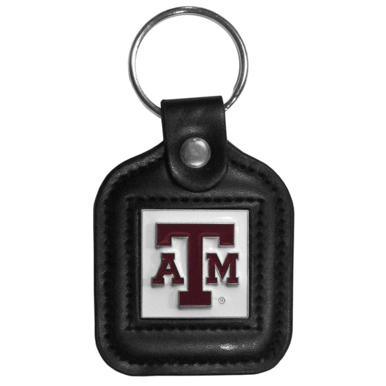 Texas A & M Aggies Square Leatherette Key Chain (SSKG) - 757 Sports Collectibles