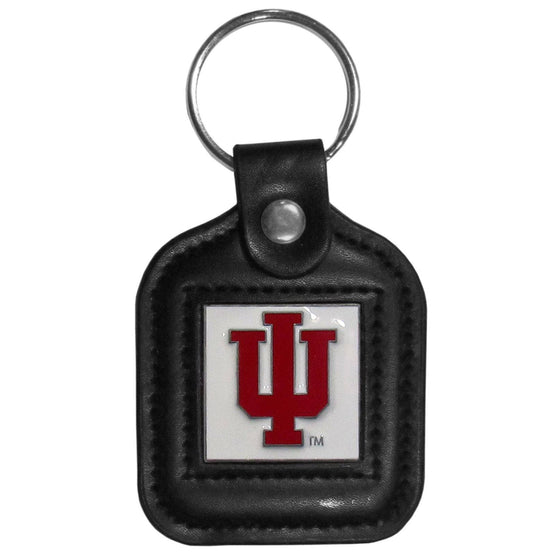 Indiana Hoosiers Square Leatherette Key Chain (SSKG) - 757 Sports Collectibles