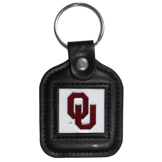 Oklahoma Sooners Square Leatherette Key Chain (SSKG) - 757 Sports Collectibles