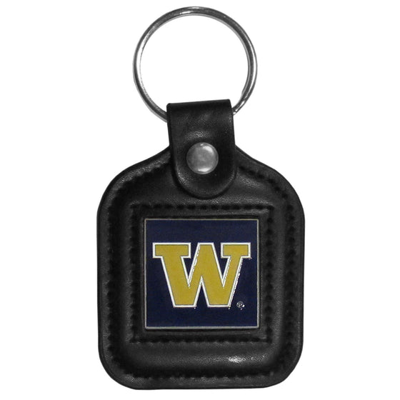 Washington Huskies Square Leatherette Key Chain (SSKG) - 757 Sports Collectibles