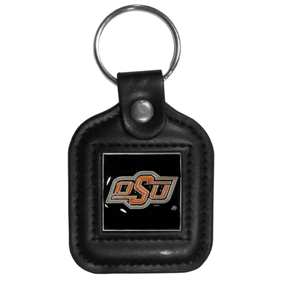 Oklahoma St. Cowboys Square Leatherette Key Chain (SSKG) - 757 Sports Collectibles