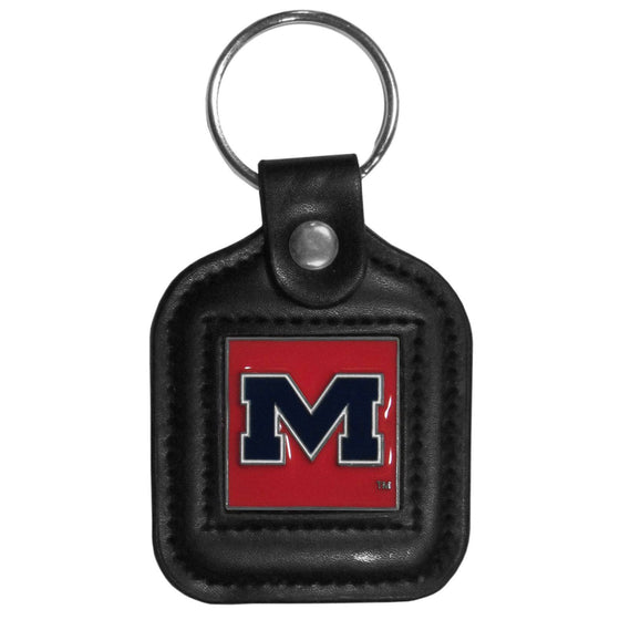 Mississippi Rebels Square Leatherette Key Chain (SSKG) - 757 Sports Collectibles