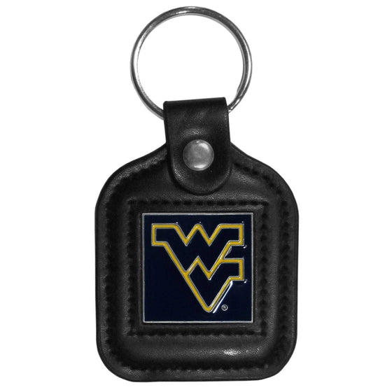 W. Virginia Mountaineers Square Leatherette Key Chain (SSKG) - 757 Sports Collectibles