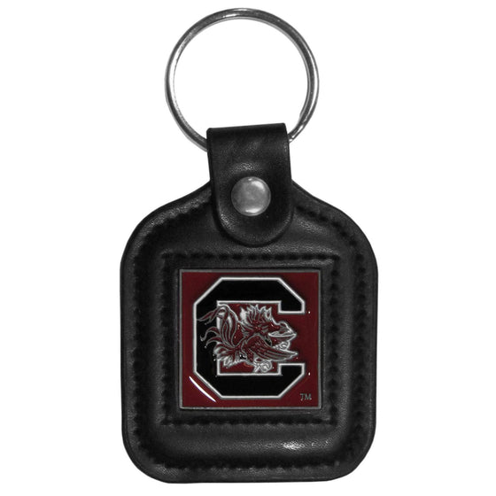 S. Carolina Gamecocks Square Leatherette Key Chain (SSKG) - 757 Sports Collectibles