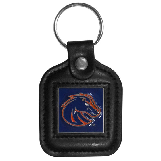 Boise St. Broncos Square Leatherette Key Chain (SSKG) - 757 Sports Collectibles