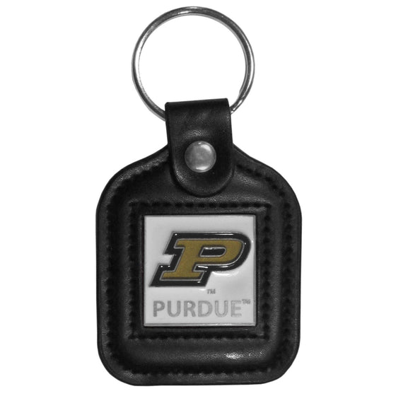 Purdue Boilermakers Square Leatherette Key Chain (SSKG) - 757 Sports Collectibles