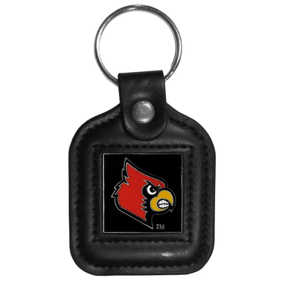 Louisville Cardinals Square Leatherette Key Chain (SSKG) - 757 Sports Collectibles