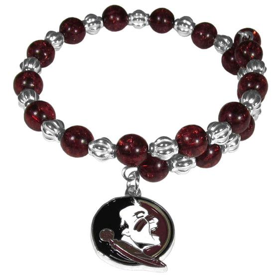 Florida St. Seminoles Bead Memory Wire Bracelet (SSKG) - 757 Sports Collectibles