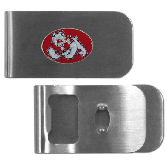 Fresno St. Bulldogs Bottle Opener Money Clip (SSKG) - 757 Sports Collectibles