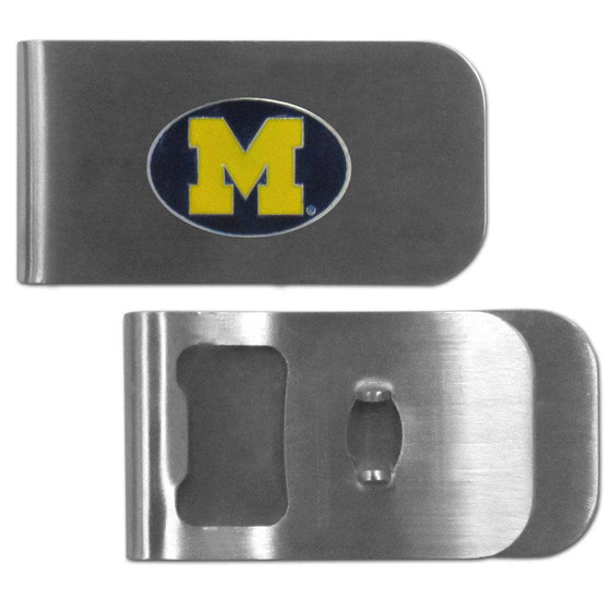 Michigan Wolverines Bottle Opener Money Clip (SSKG) - 757 Sports Collectibles