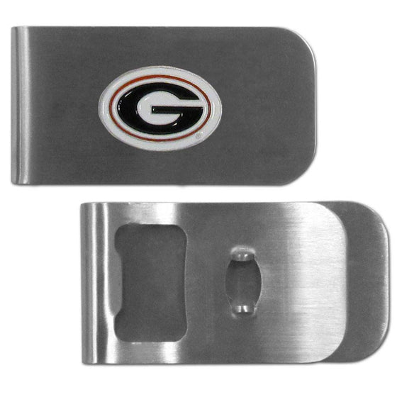 Georgia Bulldogs Bottle Opener Money Clip (SSKG) - 757 Sports Collectibles