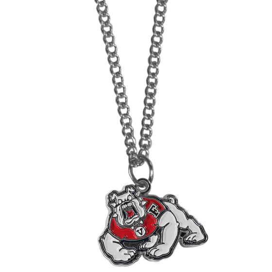 Fresno St. Bulldogs Chain Necklace with Small Charm (SSKG) - 757 Sports Collectibles