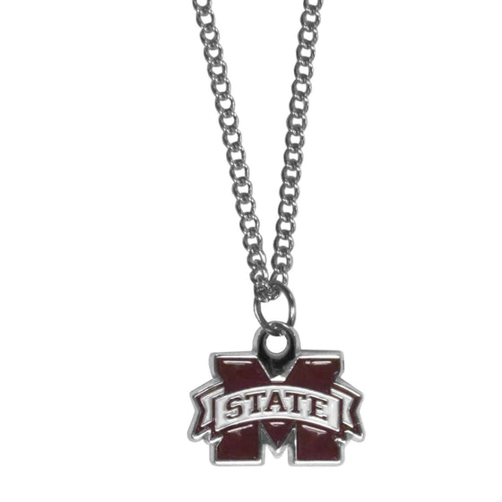 Mississippi St. Bulldogs Chain Necklace with Small Charm (SSKG) - 757 Sports Collectibles