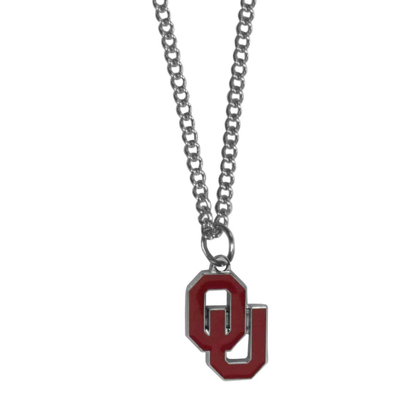 Oklahoma Sooners Chain Necklace with Small Charm (SSKG) - 757 Sports Collectibles