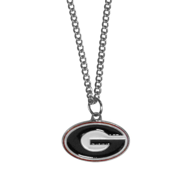 Georgia Bulldogs Chain Necklace with Small Charm (SSKG) - 757 Sports Collectibles