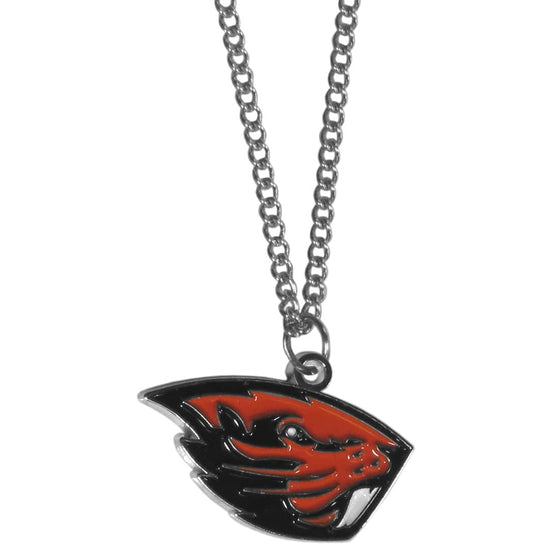 Oregon St. Beavers Chain Necklace with Small Charm (SSKG) - 757 Sports Collectibles