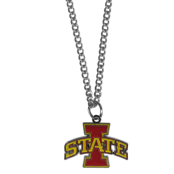 Iowa St. Cyclones Chain Necklace with Small Charm (SSKG) - 757 Sports Collectibles