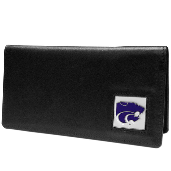 Kansas St. Wildcats Leather Checkbook Cover (SSKG) - 757 Sports Collectibles