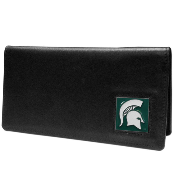 Michigan St. Spartans Leather Checkbook Cover (SSKG) - 757 Sports Collectibles