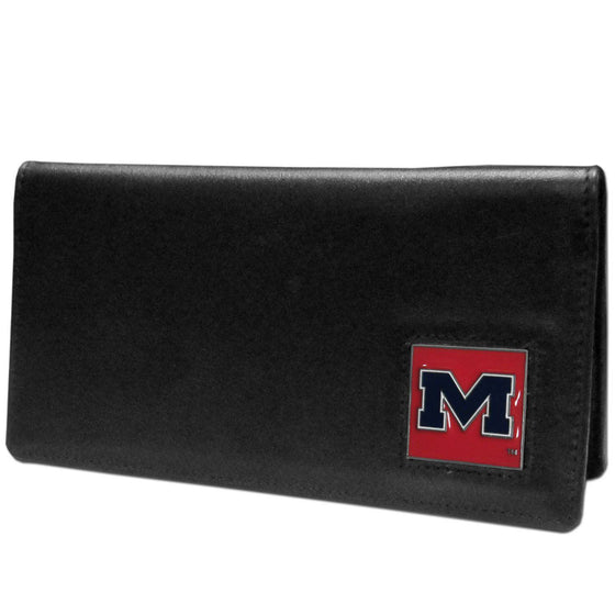 Mississippi Rebels Leather Checkbook Cover (SSKG) - 757 Sports Collectibles