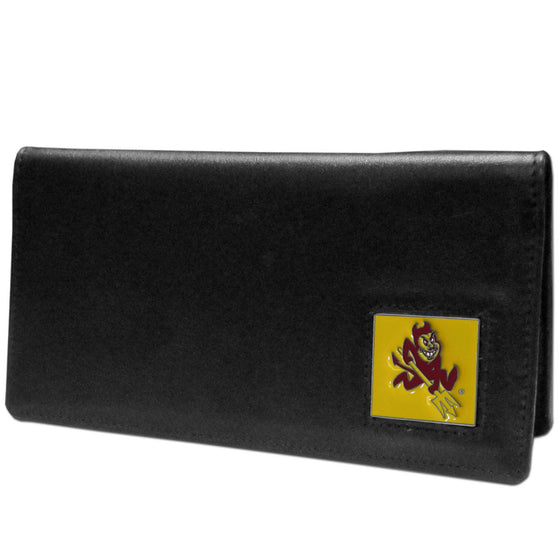 Arizona St. Sun Devils Leather Checkbook Cover (SSKG) - 757 Sports Collectibles