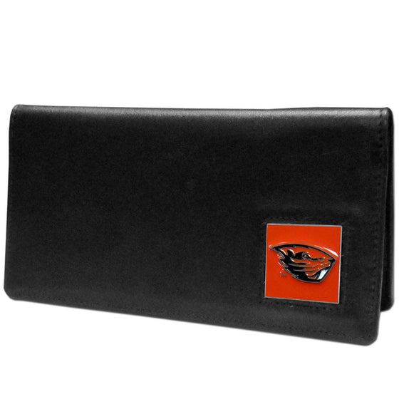 Oregon St. Beavers Leather Checkbook Cover (SSKG) - 757 Sports Collectibles