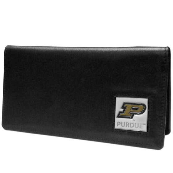 Purdue Boilermakers Leather Checkbook Cover (SSKG) - 757 Sports Collectibles